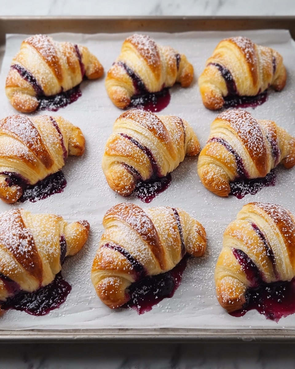 Blueberry Cream Cheese Puff Pastry Crescents Recipe