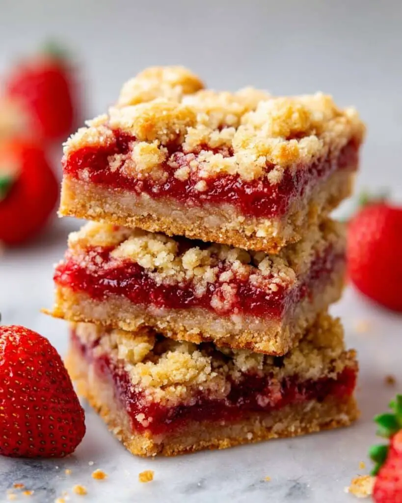 Strawberry Oatmeal Crumble Bars Recipe
