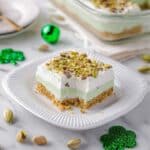 Creamy Pistachio Pudding Dessert with Graham Cracker Crust Recipe