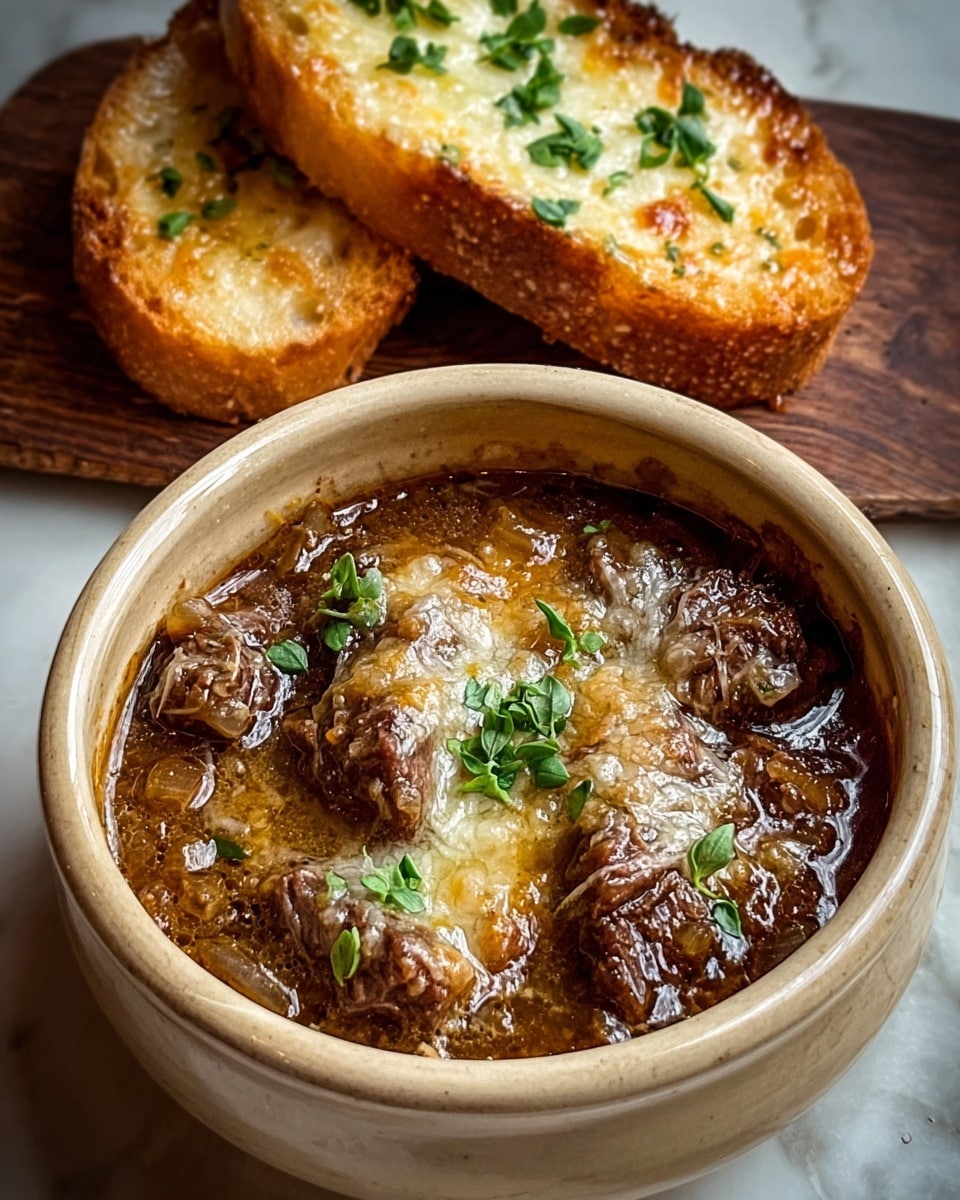 French Onion Beef Short Rib Soup Recipe
