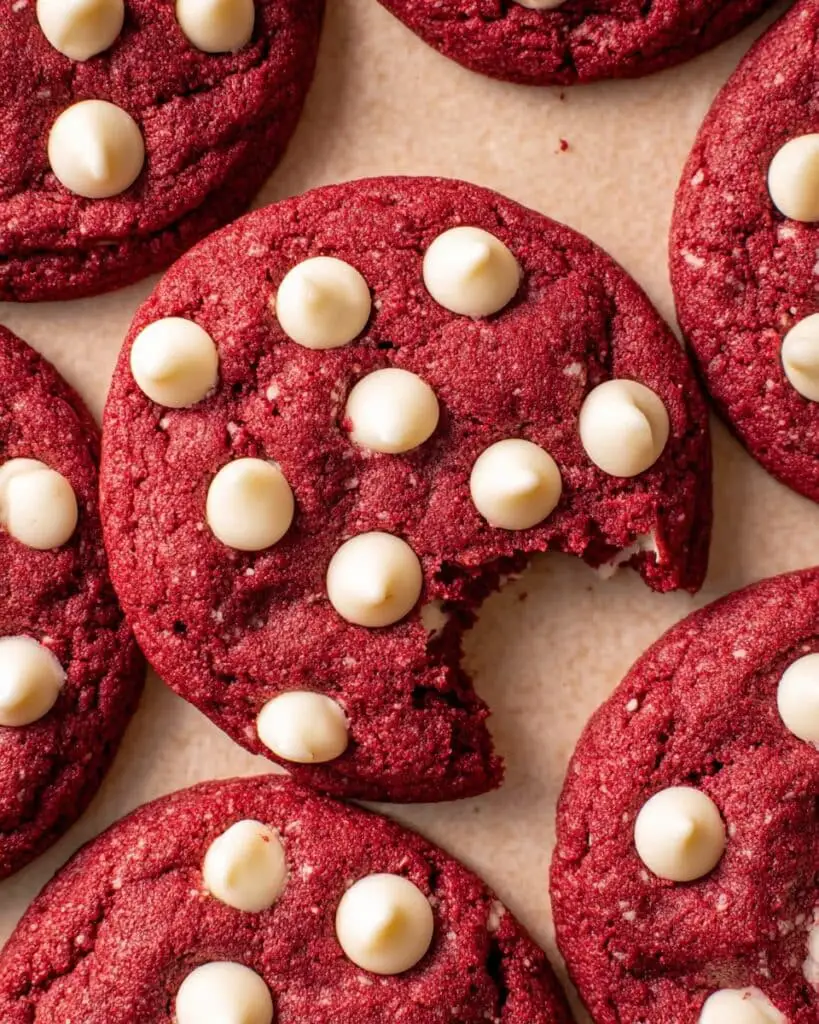 Red Velvet Cookies with White Chocolate Chips Recipe