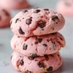 Strawberry Cake Mix Cookies with Chocolate Chips Recipe