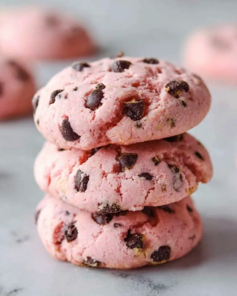 Strawberry Cake Mix Cookies with Chocolate Chips Recipe