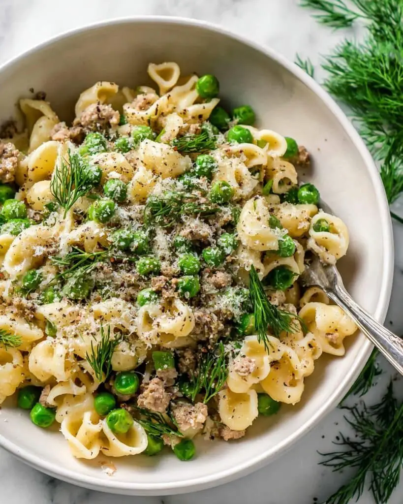 Herby Spring Pasta Salad with Chicken Sausage and Fresh Herbs Recipe