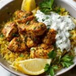 Dump and Bake Chicken Tzatziki and Rice Recipe