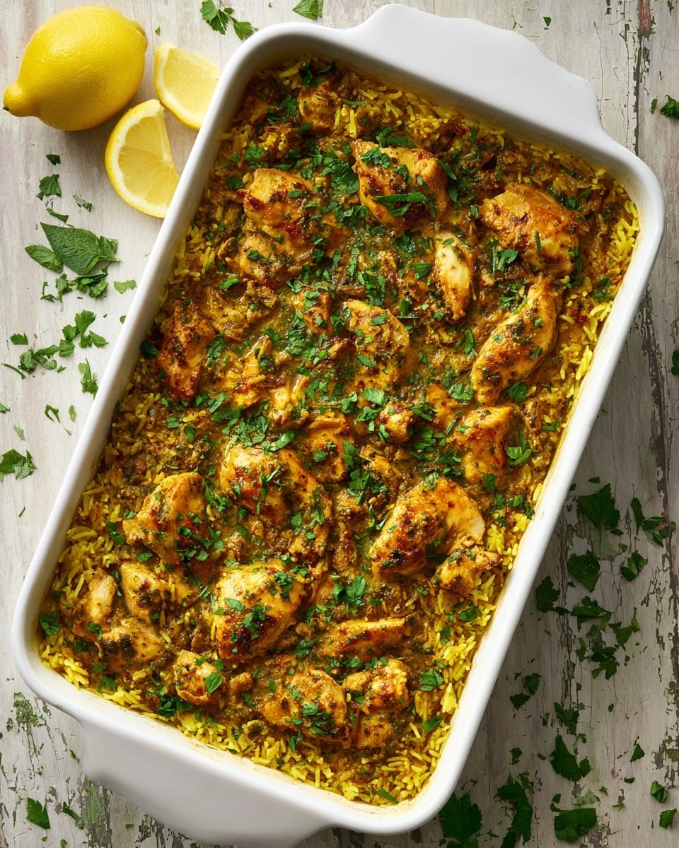 Dump and Bake Chicken Tzatziki and Rice Recipe - Recipe Image