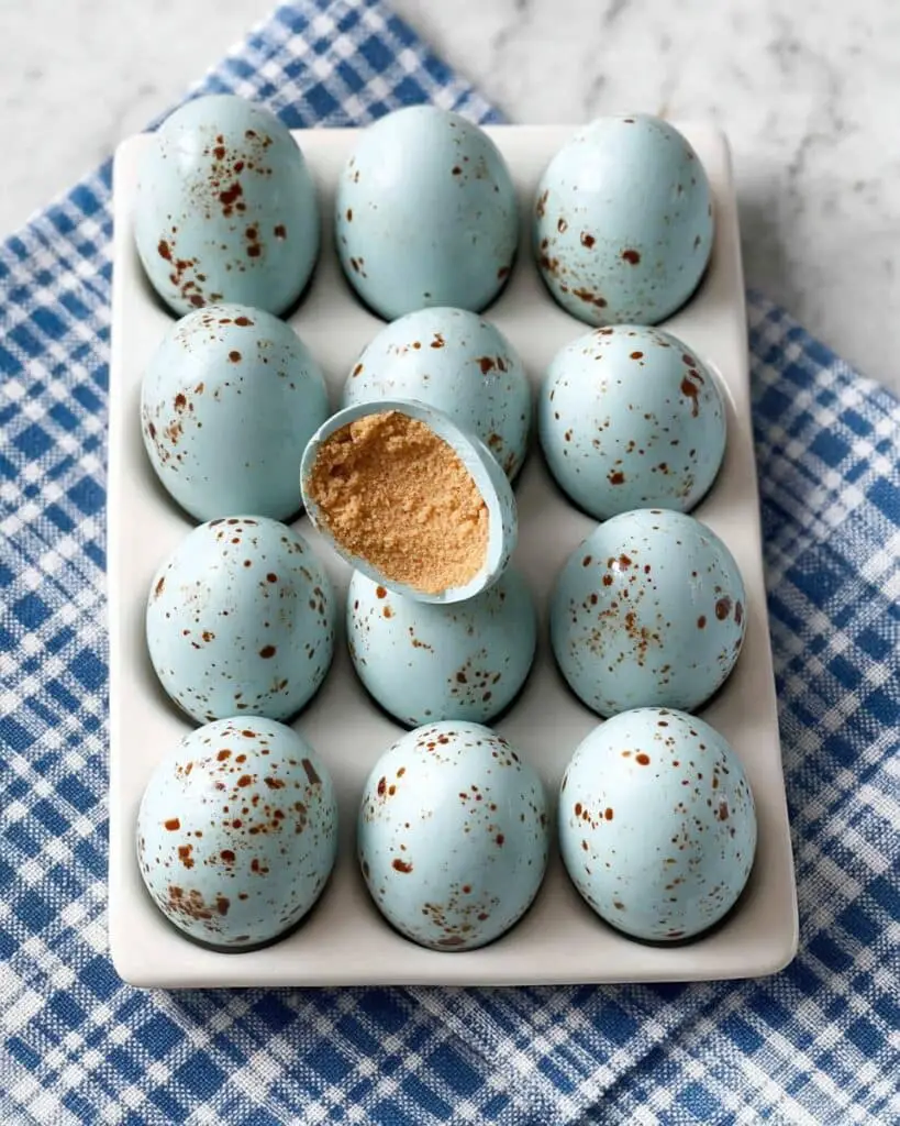 Peanut Butter Easter Eggs with Matcha and Spirulina Coating Recipe