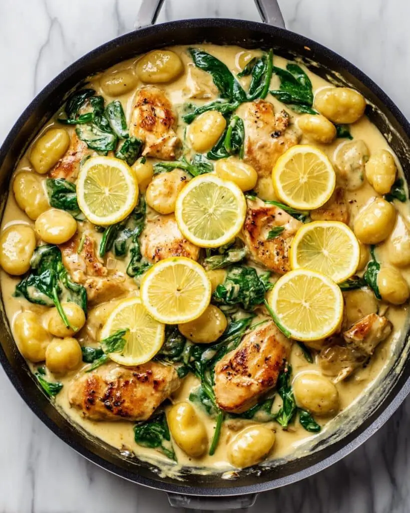 Lemon Chicken Gnocchi in Creamy Lemon Parmesan Sauce Recipe