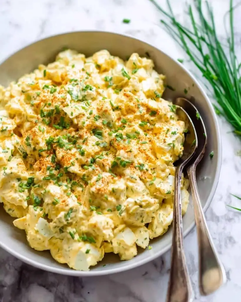 Quick Deviled Egg Salad with Fresh Dill and Pickles Recipe