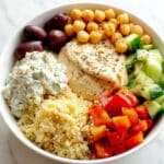 5-Minute Mediterranean Bowl – Healthy Lunch Meal Prep Recipe