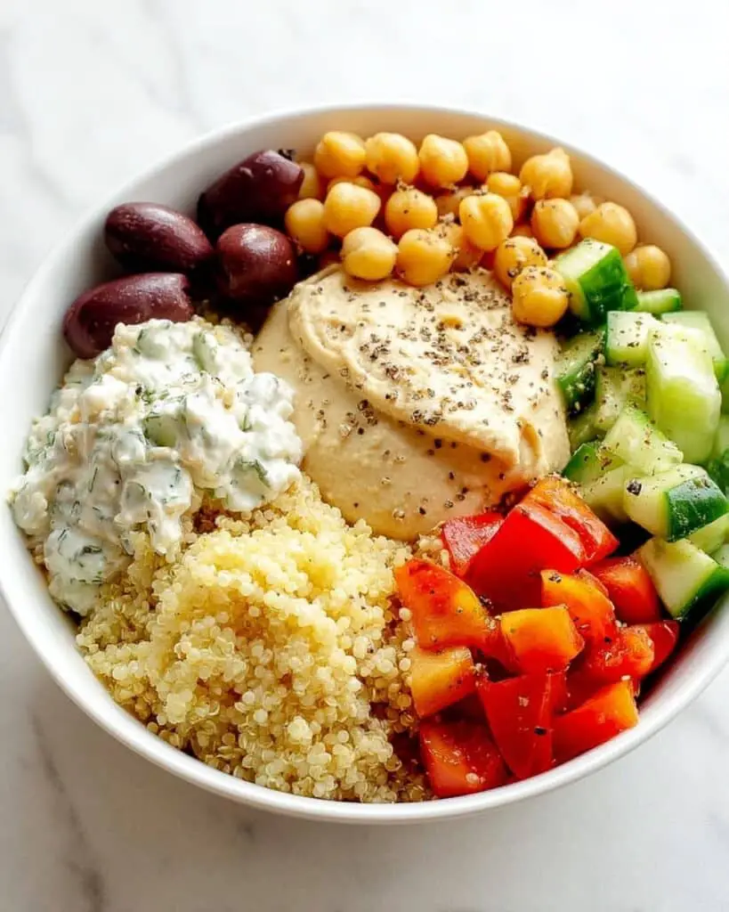 5-Minute Mediterranean Bowl – Healthy Lunch Meal Prep Recipe
