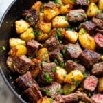 Garlic Butter Steak Bites and Potatoes Recipe