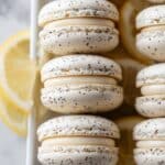 Lemon Poppy Seed Macarons with Lemon Curd Filling Recipe