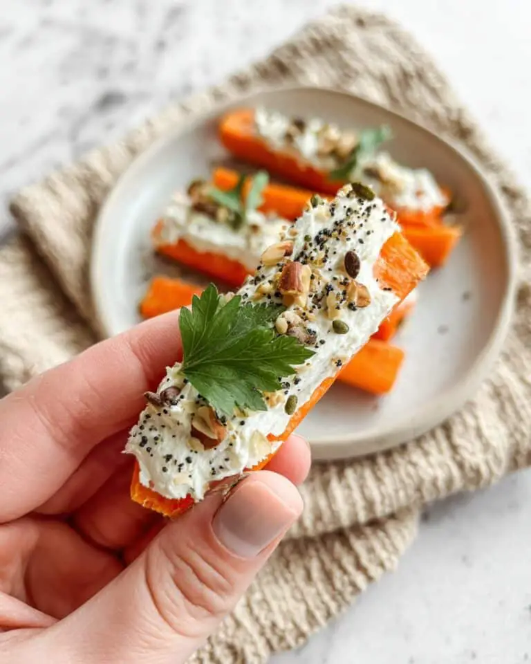 Carrot Shaped Cream Cheese Stuffed Bell Peppers Recipe