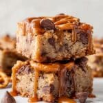 Salted Caramel Pretzel Blondies Recipe