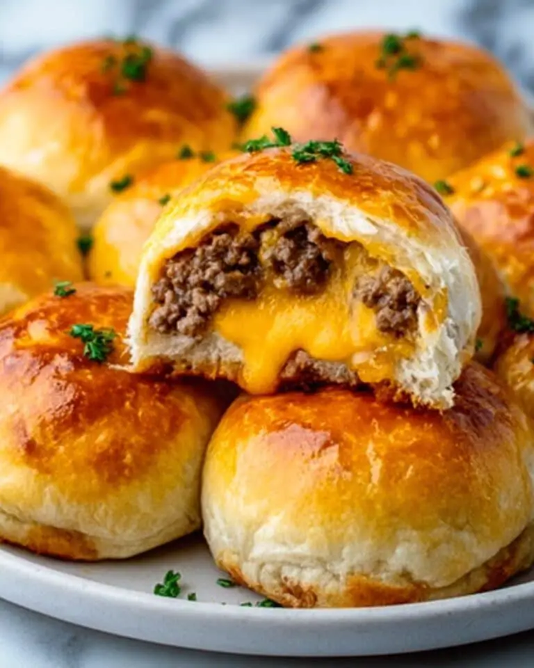 Easy Garlic Parmesan Cheeseburger Bombs Recipe