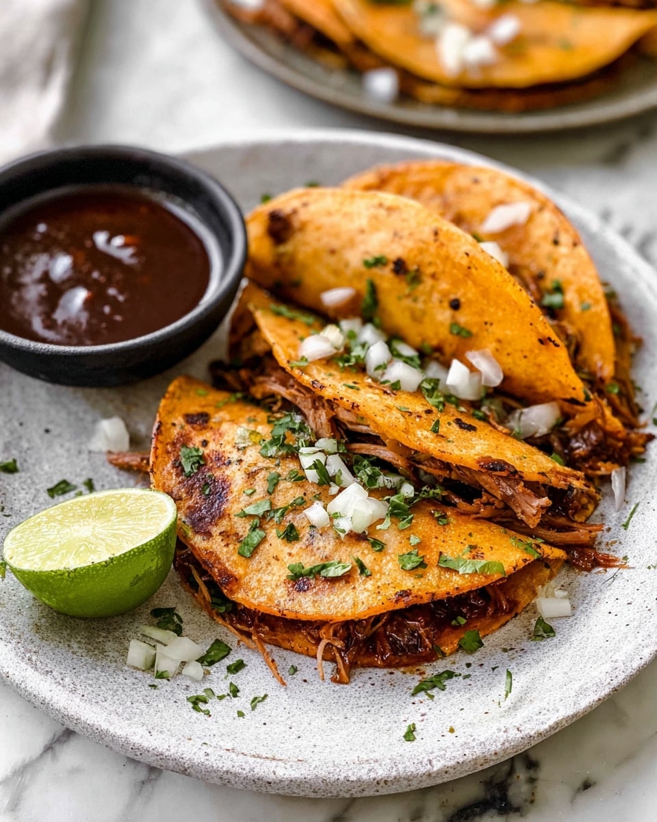 Cheesy Birria Tacos with Rich Broth – Irresistible Mexican Flavors