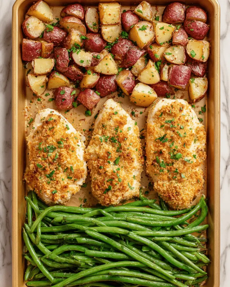 Parmesan Crusted Chicken Sheet Pan Dinner Recipe