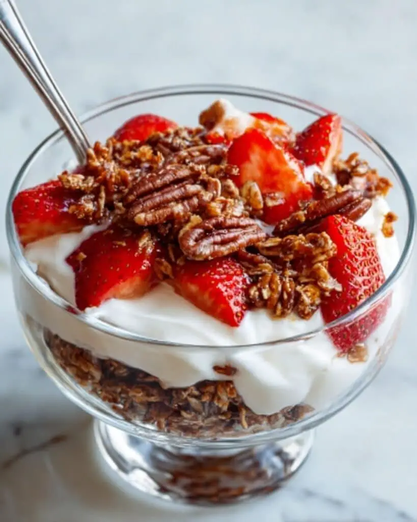 Strawberry Pretzel Salad with Cream Cheese and Crunchy Topping Recipe