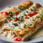 Chicken Enchiladas with Sour Cream White Sauce Recipe