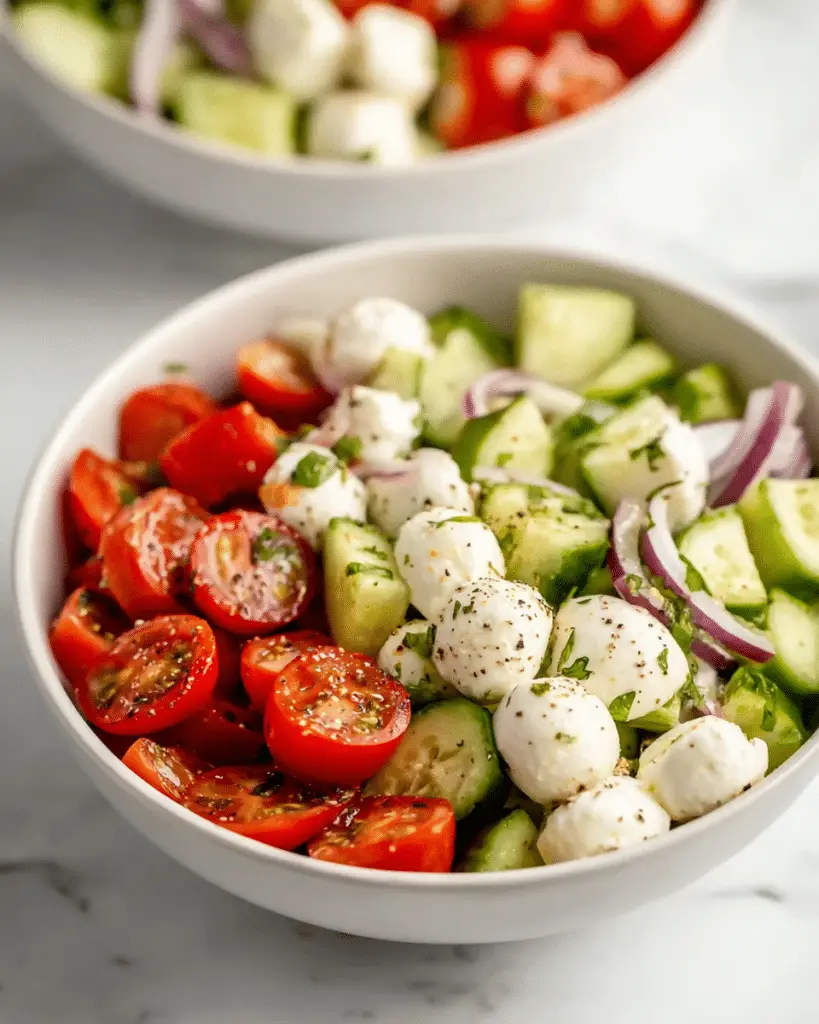 Fresh Cucumber Caprese Salad Delight Recipe