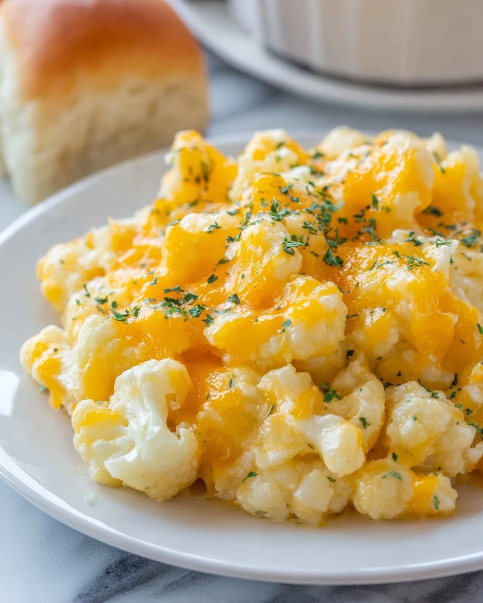 A white plate is filled with a layered cheesy potato dish, featuring a bottom layer of soft, diced potatoes with a creamy texture and a pale yellow color. On top is a thick layer of melted golden cheddar cheese that stretches in thin strings as a silver fork lifts a portion, showing the cheese's smooth, rich texture mingled with the potatoes. Small bits of green herbs are scattered lightly throughout the dish, adding a touch of color contrast. The plate rests on a white marbled surface. photo taken with an iphone --ar 4:5 --v 7