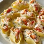 Creamy Lobster and Seafood Stuffed Shells Recipe