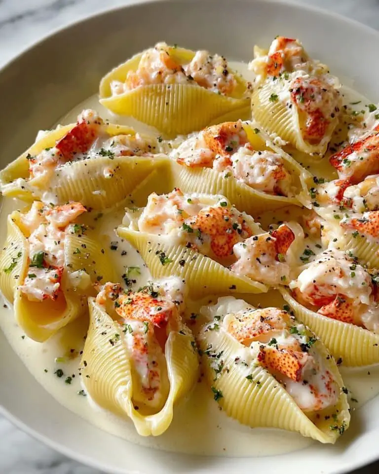 Creamy Lobster and Seafood Stuffed Shells Recipe