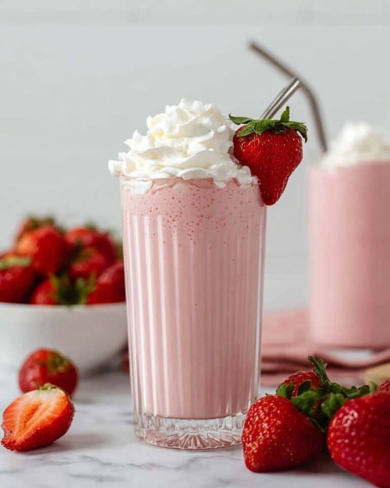 Creamy Strawberry Milkshake Recipe
