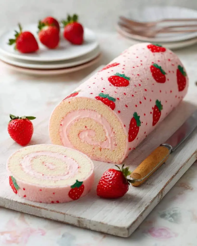 Strawberry Cake Roll Recipe