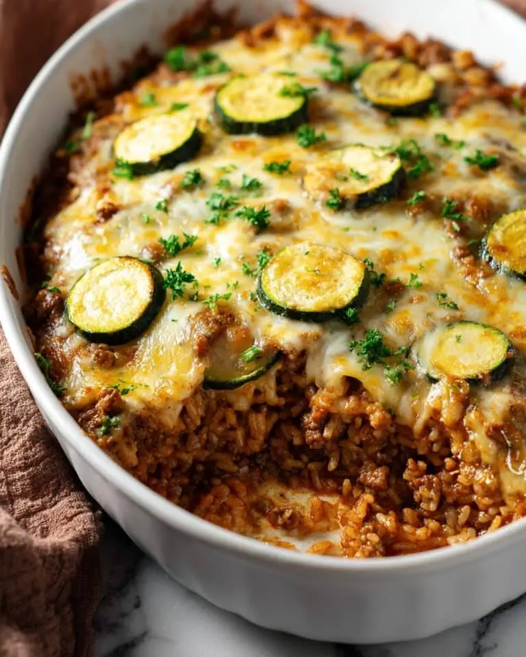 Savory Ground Turkey Zucchini Casserole Recipe
