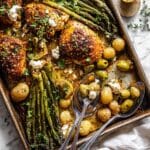 Sheet Pan Honey Garlic Chicken and Feta Potatoes Recipe