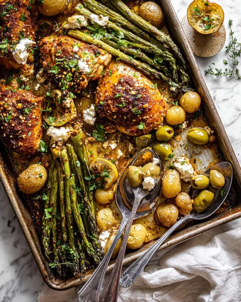 Sheet Pan Honey Garlic Chicken and Feta Potatoes Recipe