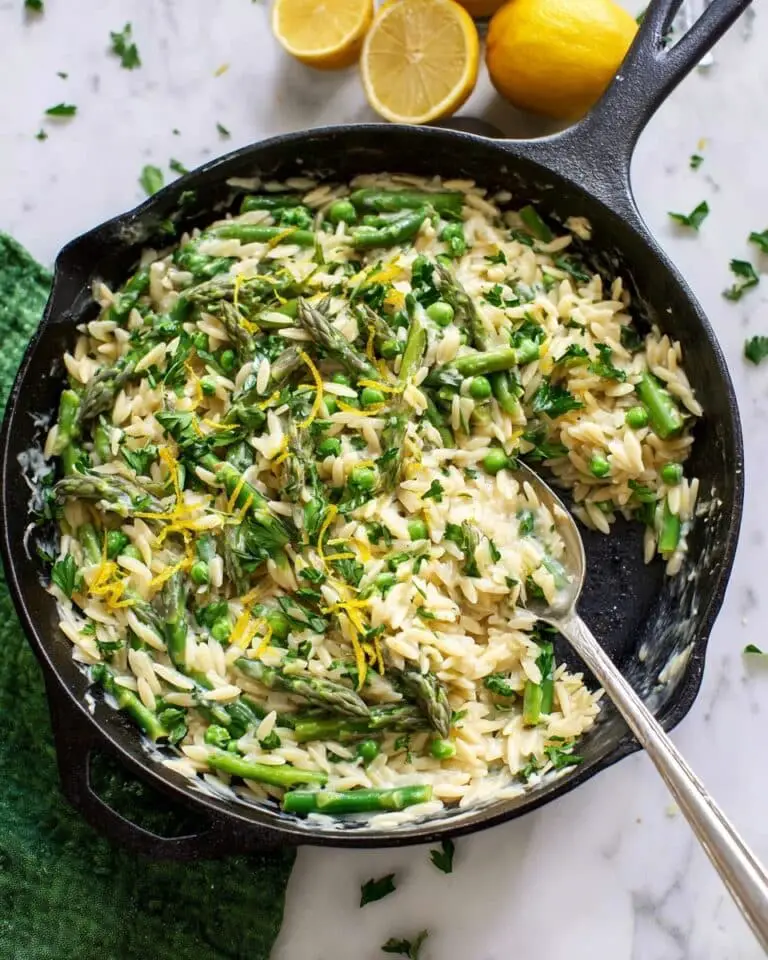 Quick Lemon Asparagus Orzo Recipe