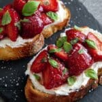 Balsamic Roasted Strawberries with Whipped Feta on Toast Recipe