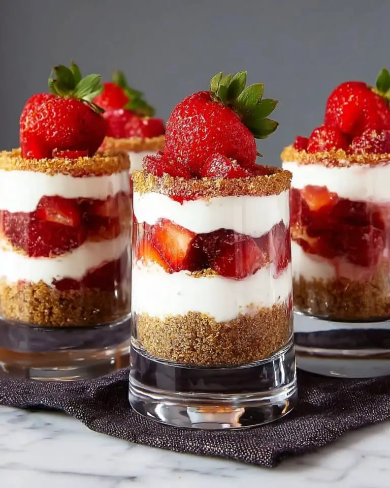 No Bake Strawberry Cheesecake Cups / Strawberry Ricotta Dessert Recipe