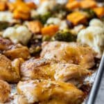 Sheet Pan Buffalo Chicken and Ranch Veggies Recipe