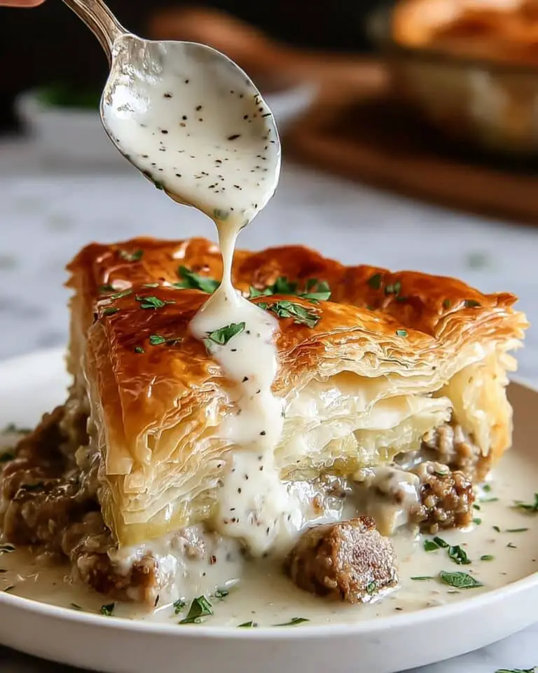 Easy Sausage Gravy Puff Pie Recipe