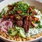 Chicken Shawarma Crispy Rice Salad Recipe