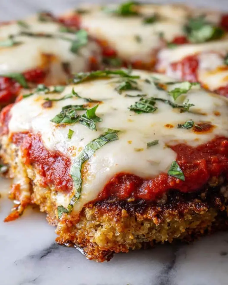 Crispy Eggplant Parmesan {No-Fry, Baked, Easy Recipe} Recipe