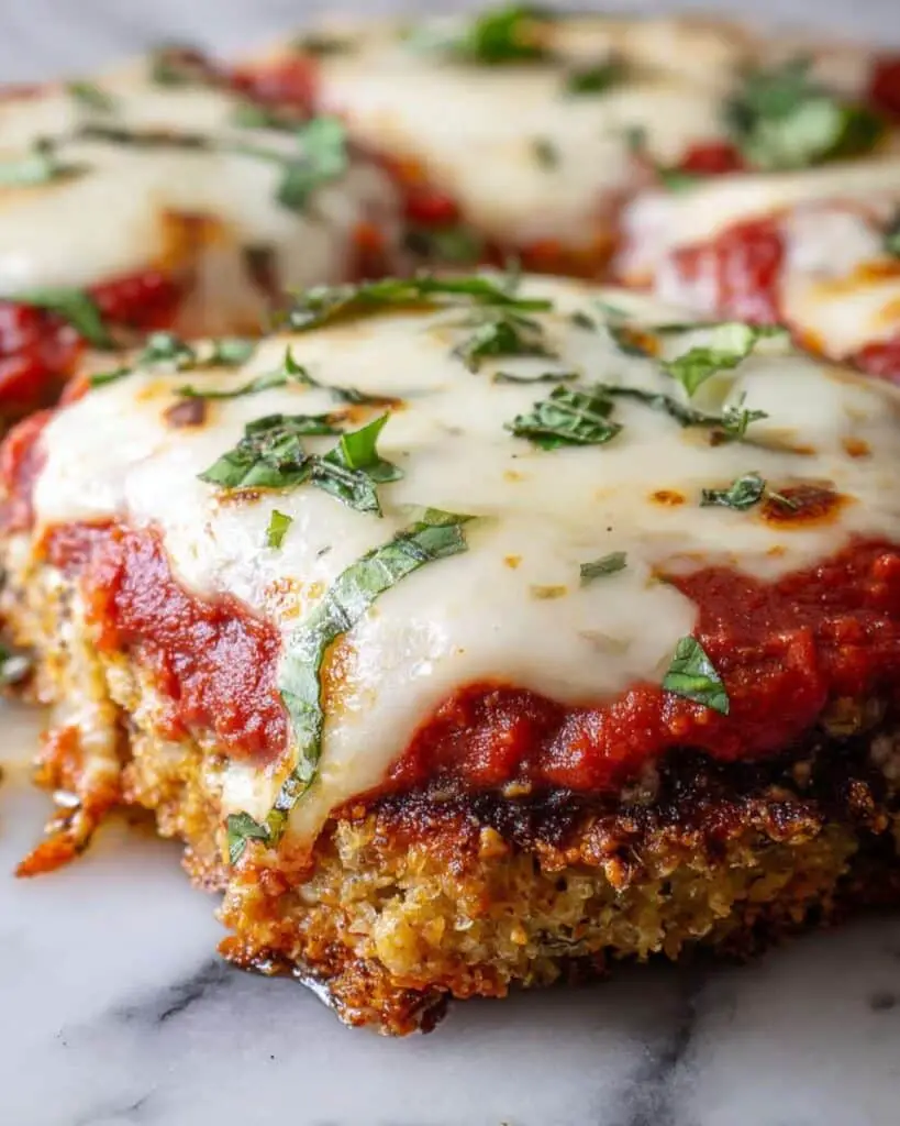 Crispy Eggplant Parmesan {No-Fry, Baked, Easy Recipe} Recipe