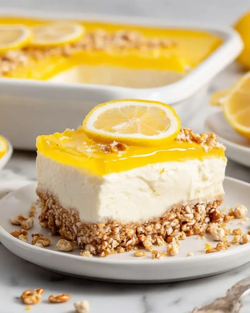 Lemon Pretzel Salad – The Best Pretzel Crust Dessert Recipe
