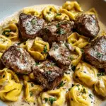 Cracked Garlic Steak Tortellini in Creamhouse Sauce Bliss Recipe