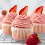 Strawberry Cupcakes with Fresh Strawberry Frosting Recipe