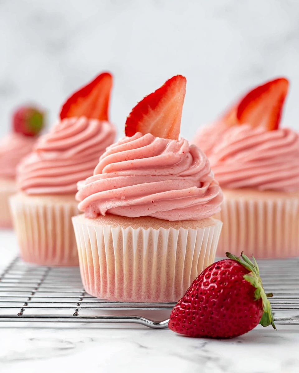 Strawberry Cupcakes with Fresh Strawberry Frosting Recipe