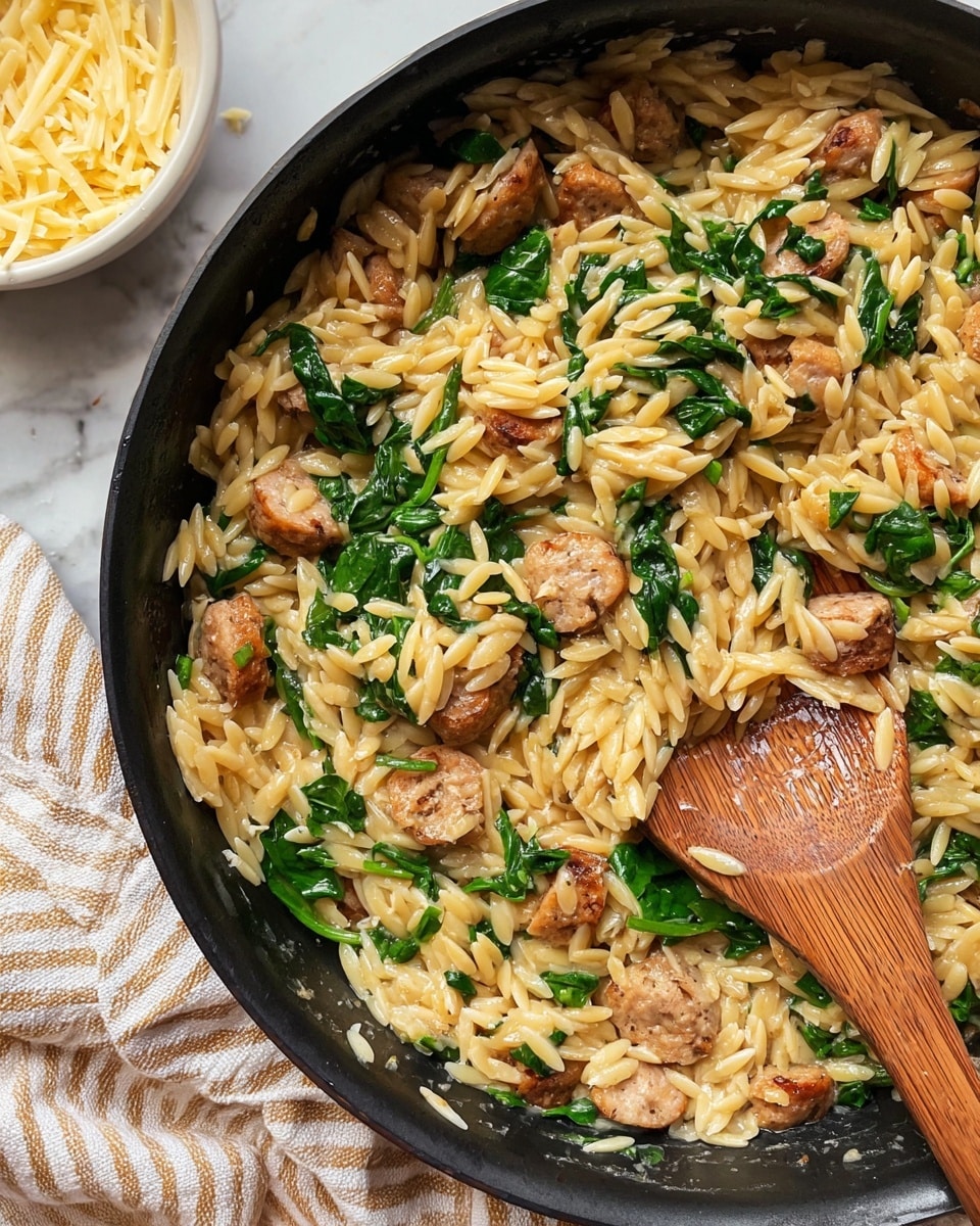 Chicken Sausage and Orzo Skillet Recipe