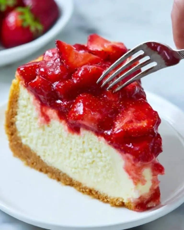 Baked Strawberry Cheesecake Recipe