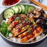 Spicy Korean BBQ Chicken Rice Bowl Recipe