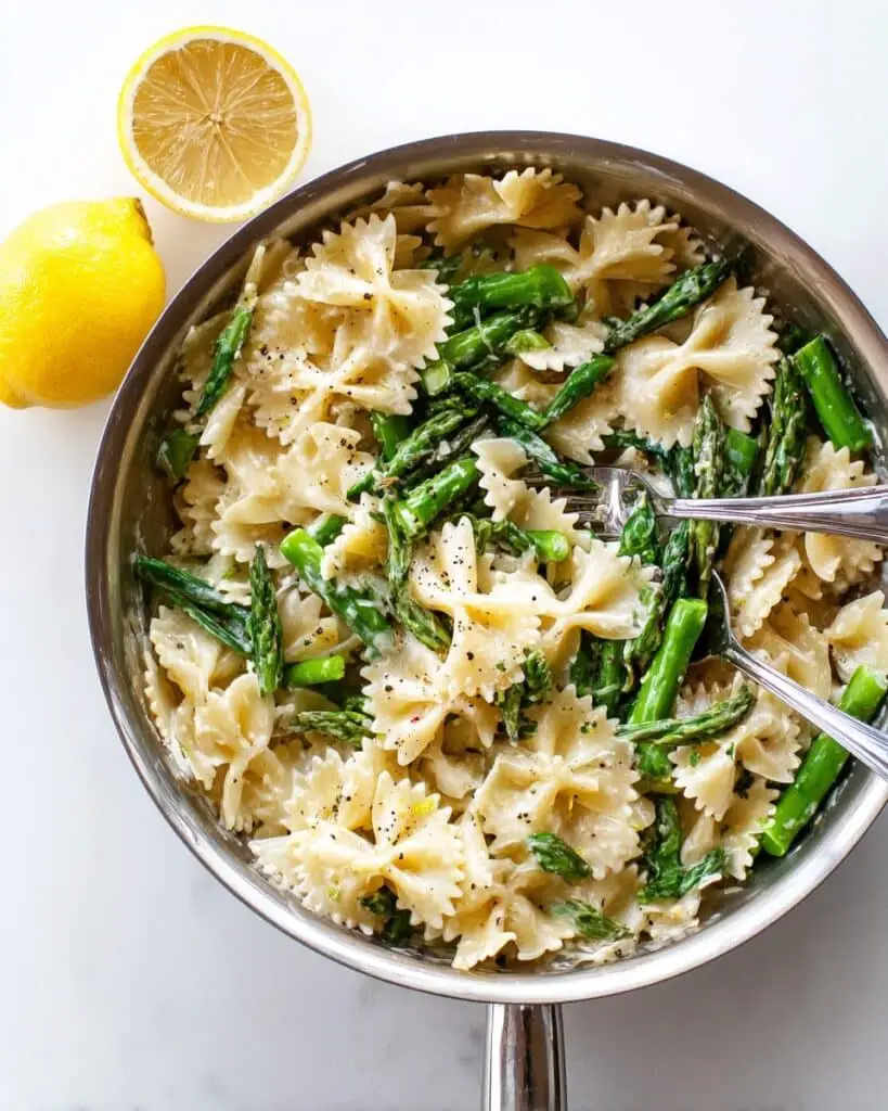 Creamy Lemon and Asparagus Pasta Recipe