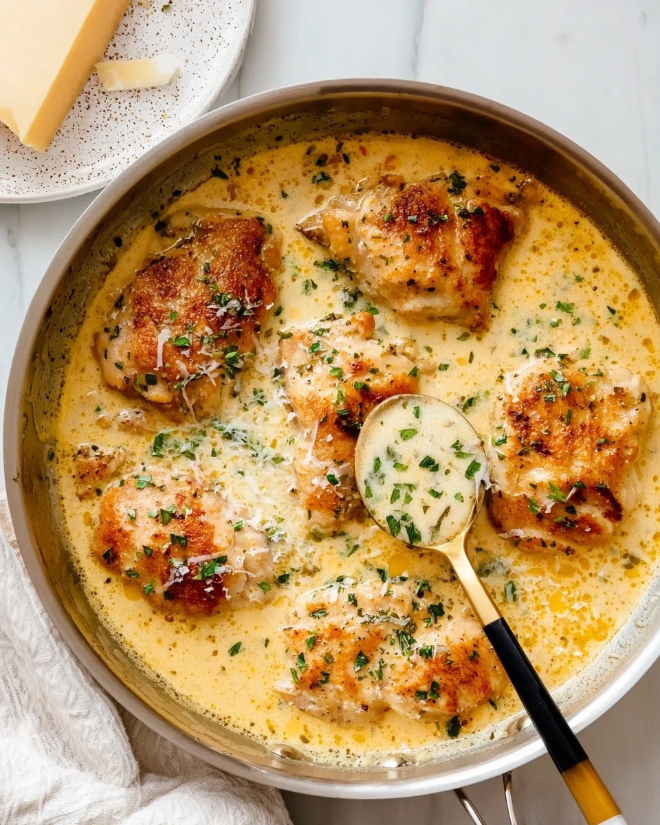 Creamy Oven Baked Chicken Thighs Recipe
